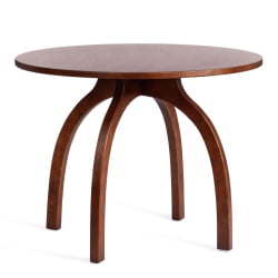 Стол деревянный ТХОНЕТ (мод.Т9108) дерево вяз, 100х75 см, Темный Орех (№5) / THONET (mod.T9108)