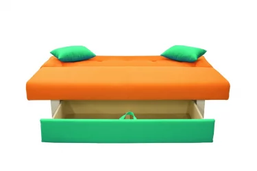 Диван МАНГО 4 (2 категория) Оранжевый Зеленый / MANGO