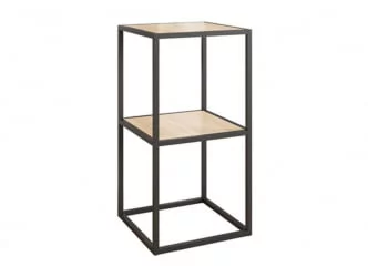 Стеллаж Лофт ЛМН-04 Черный муар-дуб сонома / LMN-04