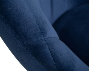 Стул барный ДОБРИН ЛОГАН БЛАCК (синий велюр (МДЖ9-117)) 2 шт / DOBRIN LOGAN BLACK (MJ9-117))