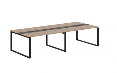 Переговорный стол ЕДИС ЕКCТ 3114 Дуб Денвер светлый Мокко Черный / EDIS EQCT