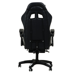 Кресло 1206 КИНГКУЕЕН цвет черный/белый с массажем 1206-блаcк-вхите-масс / KINGQUEEN 1206-black-white-mass