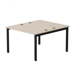 Бенч-система на 2 места на металлокаркасе, опоры 90 гр Еверпроф ЕВО 254С018 Дуб Соната Черный / Everprof EVO 254S018