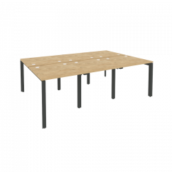 Рабочая станция на П-образном м/к ОНИКС О.МП-Д.РС-6.0.8 Тиквуд Светлый/Антрацит / ONIX O.MP-D.RS-6.0.8