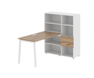 Рабочая станция ЕДИС ЕЛРСТ 1113 Дуб Денвер светлый Белый Белый / EDIS ELRST