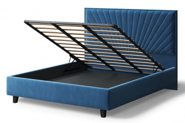 Кровать Леона, 2000кс1600мм, синий / 2000x1600мм,