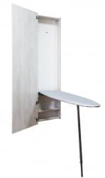 Шкаф со встроенной гладильной доской Ирон Бокс (левый) Беленый дуб / Iron Box