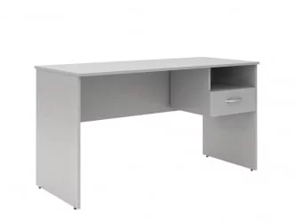 Стол письменный (С-1400) с правой подвесной тумбой Белый / (S-1400)