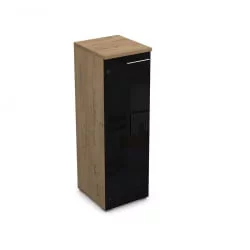 Пенал средний со стеклом левый ГЛОСС ЛИНЕ9НП.017.7Л Теаквоод / GLOSS LINE9НП.017.7Л Teakwood