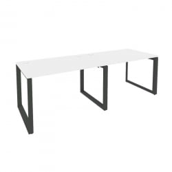 Рабочая станция на О-образном м/к ОНИКС О.МО-РС-2.2.8 Белый Бриллиант/Антрацит / ONIX O.MO-RS-2.2.8