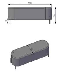 Пуф большой Гаваии (ПБ) Светл серый / Gawaii