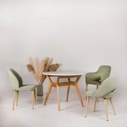 Стул с подлокотниками Ледгер Сканди Браун Черн / Ledger