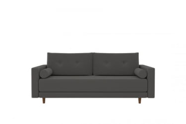 Диван прямой Санднес (Берхоусе) Цвет фасада: Серый велюр; Тип: Прямой; Материал фасада: Металл/Велюр / (Berhouse)