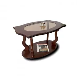 Стеклянный стол Берже 3С Тёмно-коричневый