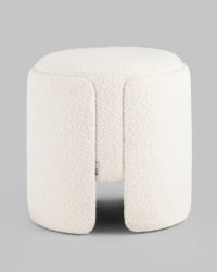 Пуф Такс букле (белый) / Taks