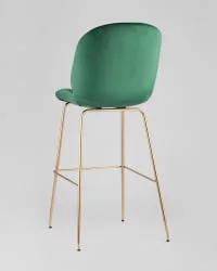 Стул барный Беетле Лите ПУ со спинкой Изумрудный / Beetle Lite PU