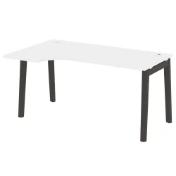 Стол эргономичный левый ОНИКС ВООД ОВ.СА-1(Л) Белый Бриллиант/Темный / ONIX WOOD OW.SA-1(L)