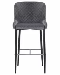 Стул барный ДОБРИН CХРИСТИАН 75 Темно-серый велюр В108-91 / DOBRIN CHRISTIAN V108-91