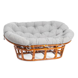 Диван МАМАСАН/МАМАСАН 23/02 В /с подушкой/ 169х102х80 см, Когнаc (коньяк), матрац 182х119 см, ткань серо-бежевая 3М 16/2 / MAMASAN/МАМАСАН W Cognac