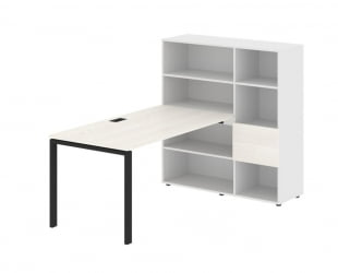 Рабочая станция ЕДИС ЕУРСТ 1215 Ясень Траун Черный Белый / EDIS EURST