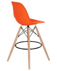 Стул барный ДОБРИН ДСВ БАР (ножки светлый бук, цвет сиденья оранжевый (О-02)) 2 шт / DOBRIN DSW BAR (O-02))