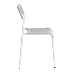 Металлический стул АДДЕ (мод. C-049) металл/пластик, 39 х 49 х 78 см, Грей (серый) /Вхите (белый) / ADDE (mod. C-049) Grey /White