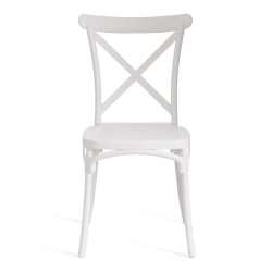 Стул CРОСС (мод. ПЛ24) пластик, 48 х 58 х 89 см, Вхите (белый) 11954 / CROSS (mod. PL24) White
