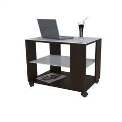 Стеклянный стол БеаутйСтйле 5 Венге/стекло белое / BeautyStyle