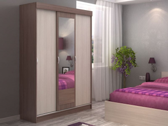 Шкаф-купе эконом Басса ШКК 551 Ясень шимо/дуб сонома