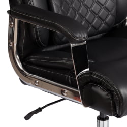 Кресло Атлант рецикл. кожа/иск. кожа, черный / Atlant