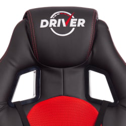 Кресло ДРИВЕР (22) кож/зам/ткань, черный/красный, 36-6/TW-08 / DRIVER