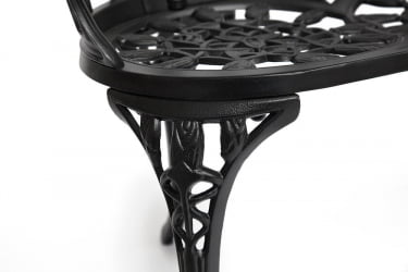 Скамья Сеcрет Де Маисон Страусс (Штраус) алюминиевый сплав, 99хх56х76см, черный / Secret De Maison Strauss