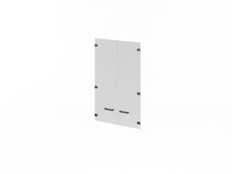 Двери средние стеклянные ЛЕМО Л-022 Серый / LEMO L-022