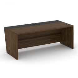 Стол руководителя прямой без тумбы Корнер CОР.СР-20 Орех Лоренцо Графит / Corner COR.SR-20