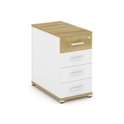 Тумба приставная с 4-мя ящиками CОНCЕПТ CН.ТГО-002 Б/В Дуб Винченцо Белый бриллиант Белый / CONCEPT CN.TGO-002 B/W