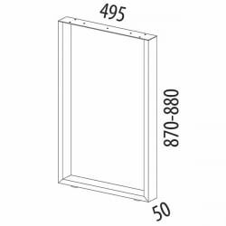 Опора барной стойки ОП2 Черная для ПФБ регулируемая