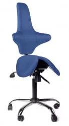 Кресло-седло со спинкой ЕЗСоло Баcк Синий / EZSolo Back