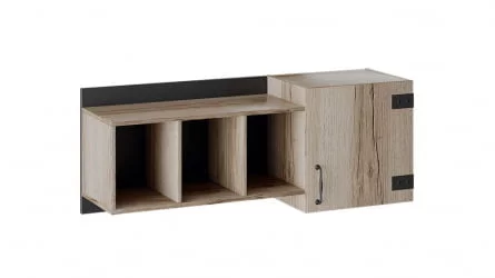 Шкаф Окланд ТД-324.15.11 Фон Черный/Дуб Делано