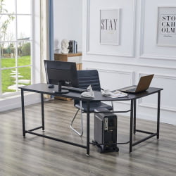 Угловой компьютерный стол КИВИ Черный БК / KIWI BK