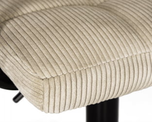 Стул барный ДОБРИН КРУГЕР АРМ БЛАCК (бежевый вельвет (ЛАР-Е2041-04)) / DOBRIN KRUGER ARM BLACK (LAR-E2041-04))