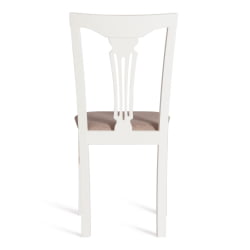 Стул Гермес/ Хермес дерево гевея, 43х49х94см, Иворй вхите, ткань серая (ТМ-164) / Hermes Ivory white, (TM-164)