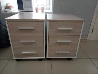 Тумба подкатная Дека 9.05.01 Дуб Сантана светлый/Белый / Deka