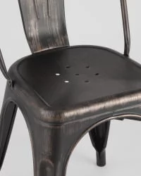 Стул ТОЛИКС с высокой спинкой Черный патина золото / TOLIX