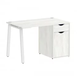 Стол письменный ХОМЕ ОФФИCЕ ВР.СП-3-118.1.А Снежная Платина/Белый металл / HOME OFFICE VR.SP-3-118.1.A