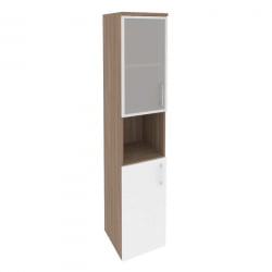 Шкаф высокий узкий левый ОНИКС О.СУ-1.4Р(Л) Дуб Аризона/Белый / ONIX O.SU-1.4R(L)