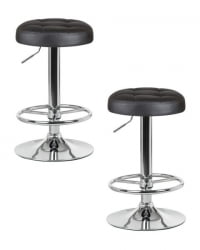Табурет барный ДОБРИН БРУНО (черный) 2 шт / DOBRIN BRUNO