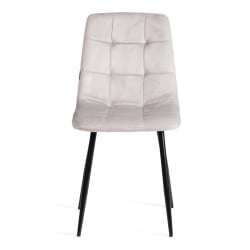 Стул CХИЛЛЙ (мод. ДЖСC-220) Велюр/металл , 44,5х52,5х88 см, Лигхт грей (светло-серый) ХЛР14 / черный / CHILLY (mod. JSC-220) Light grey HLR14