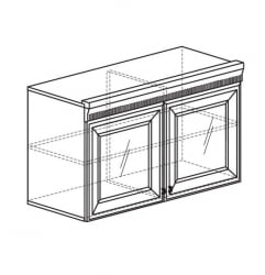 Шкаф навесной Марлен 480 Кремовый белый Патина