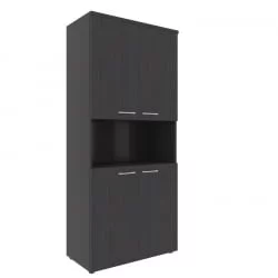 Шкаф с 2-мя комплектами глухих малых дверей и топом КСХCС 85.4 Легно Темный / XHCS
