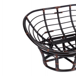 Диван МАМАСАН/МАМАСАН 23/02 В /с подушкой/ подушка 182х119 см, 169х102х80 см, Антикуе бровн (античный черно-коричневый), флок, олива, 23 / MAMASAN/МАМАСАН W Antique brown